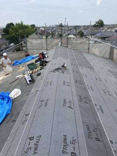 増し張り・防水ルーフィング敷き